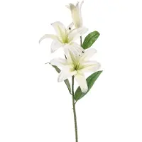 Emerald - Kunstbloem Lelie Casablanca REC wit 85cm - Kunstplant voor binnen
