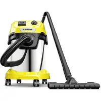 Kärcher WD 3 P S V-17/4/20 Nat-en Droogzuiger - 1000 W - RVS container 17 liter - Geïntegreerd stopcontact aansluiting gereedschap - Patroonfilter