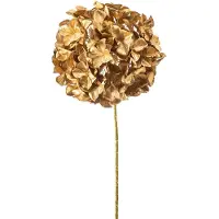 Emerald - Kunstbloem Hortensia XL 90cm goud - Kunstplant voor binnen