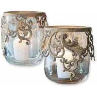 Loberon Windlicht set van 2 Sundini