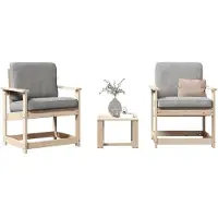 vidaXL 3-delige loungeset voor de tuin, massief grenenhout