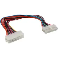InLine ATX 20-pins (m) - ATX 20-pins (v) voeding verlengkabel - 0,30 meter
