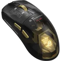 Asus ROG Harpe II Extreme Edition 20 Gaming Muis, geschikt voor rechtshandigen, optisch, RF draadloos + Bluetooth + USB Type-A, 65000 DPI, zwart, goud, wit
