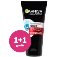 Garnier 1+1 gratis: PureActive Peel-Off Masker Charcoal 50 ml