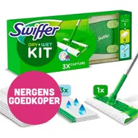 Swiffer Vloerreiniger Starterkit 1 Dweil, 6 Droge en 3 Vochtige Vloerdoekjes Navullingen