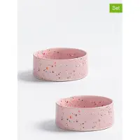 Egg back home Stijlvolle voer- en waterkommen voor honden – 16,5 cm | set van 2 | roze | Waterbak Hond | Voederbak Honden