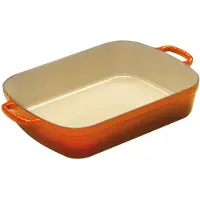 Le Creuset Gietijzeren Rechthoekige Braadslede Oranjerood