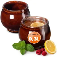 Kadax mokken voor glühwein 300 ml steengoed mok glühwein set van 2