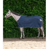 Waldhausen Fleece Sponsorendeken Zwart - 195cm - Uitrijdeken | Zwart | Zweet dekens paard