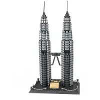 Wange Petronas Twin Towers Bouwset – 1158 Stuks – Kuala Lumpur – Architectuur Model