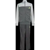 Adidas Trainingspak 'Junior Tricot Colourpop' stone grey / lichtgrijs / limoen