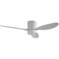 LUCANDE LED plafondventilator Kayu, wit, DC, stil, Ø 132 cm Kayu, wit / opaal, Woon-/ Eetkamer, Kunststof, Modern