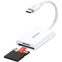 UGREEN Cm265 2-In-1 Usb-C-Kaartlezer (Wit)