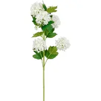 Mica Decorations Kunstbloem Viburnum Floristic - H77 cm - wit - kunststof - stelen kunstbloemen - boeket - witte bloemetjes