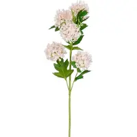Mica Decorations Kunstbloem Viburnum Floristic - H77 cm - roze - kunststof - stelen kunstbloemen - boeket - roze bloemetjes