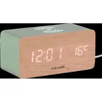 Karlsson Block Wekker | 15x7.1x7.4cm | Jungle groen