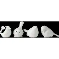 Pols Potten Sparrow Porcelain Birds 4-pack - Decoratieve accessoires White - 230-300-052