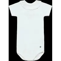 Petit Bateau Baby Rompers A0a0r Body Mc Collerette - Wit - Maat 86