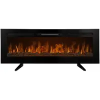 MonsterShop Elektrische inbouwhaard - zwart - 152 cm - 12-kleuren led