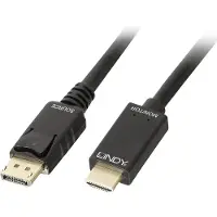 Lindy 36922 DisplayPort-kabel DisplayPort / HDMI Adapterkabel DisplayPort-stekker, HDMI-A-stekker 2.00 m Zwart