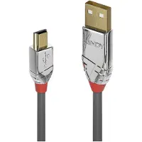 Lindy 36635 USB 2.0 kabel, type A/Mini-B, Cromo Line, mannelijk/mannelijk, 7,5 meter