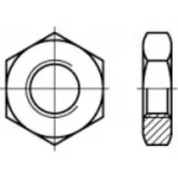 Toolcraft 106993 Zeskantmoeren M30 DIN 439 Staal Verzinkt 25 stuk(s)