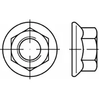 Toolcraft TO-6866952 Zeskantmoeren met flens M16 Staal Verzinkt 50 stuk(s)