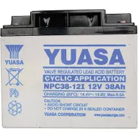Yuasa NPC38-12 Loodaccu 12 V 38 Ah Loodvlies (AGM) (b x h x d) 197 x 170 x 165 mm M5-schroefaansluiting Onderhoudsvrij, Cyclusbestendig