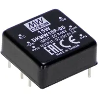 MEAN WELL DKMW15F-05 DC/DC-converter 24 V 5 V 1.5 A 15 W Aantal uitgangen: 2 x Inhoud 1 stuk(s)