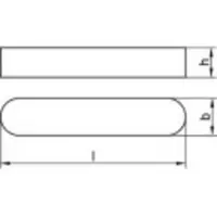 Toolcraft TO-9979194 Inlegspieën DIN 6885 Staal 5 stuk(s)