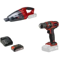 Einhell TC-CD 18/35+TE-VC 18 (1x2,5Ah) 4326596 Accu-schroefboormachine 1.5 Ah Incl. lader, Incl. 32-delige bitset, Incl. accu, Incl. handstofzuiger