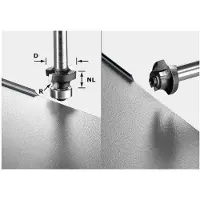 Festool 499798 Afrondfrees Lengte 47 mm Afmeting, Ø 20 mm Werklengte 2.20 mm Schachtdiameter 8 mm