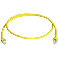 Telegärtner 100008705 RJ45 Netwerkkabel, patchkabel CAT 6A S/FTP 4 m Geel Vlambestendig, Met anti-kniktule 1 stuk(s)