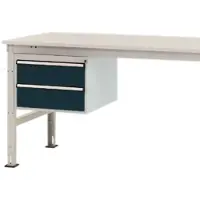 Manuflex ZB4512.7016 Behuizing onderbouw stationair, gebruiksh. 300 mm met 2 lades. Voor tafel diepte 800 mm