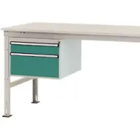 Manuflex ZB4567.0001 Behuizing onderbouw mobiel, gebruiksh. 300 mm met 2 lades. Voor tafel diepte 1200 mm
