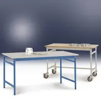 Manuflex BB3047.6011 Bijzettafel basis stationair met kunststof tafelblad in Reseda groen RAL 6011, bxdxh: 1250 x 800 x 780 mm Reseda groen (RAL 9010)