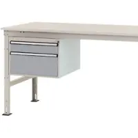 Manuflex ZB4567.9006 Behuizing onderbouw mobiel, gebruiksh. 300 mm met 2 lades. Voor tafel diepte 1200 mm