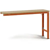 Manuflex aanbouwtafel UNIVERSAL Speciaal, tafelblad multiplex, 1500 x 1000, roodoranje