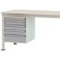 Manuflex ZB4913.9006 Behuizing onderbouw stationair, gebruiksh. 500 mm met 6 lades. Voor tafel diepte 1000 mm