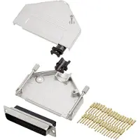 Encitech DTZK37-DBCP-K 6355-0050-04 D-sub male connectorset 180 ° Aantal polen: 37 Crimpen 1 stuk(s)