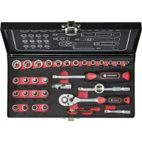 Toolcraft 826363 Dopsleutelset Metrisch 1/4 (6,3 mm) 36-delig