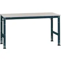 Manuflex werktafel UNIVERSAL Standaard, 2000 x 1000 mm, melamine lichtgrijs, antraciet