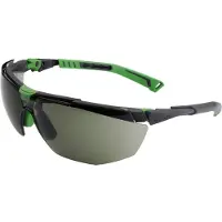 Univet 5X1 5X1-03-05 Veiligheidsbril Met anti-condens coating, Incl. UV-bescherming Zwart, Groen EN 166 DIN 166