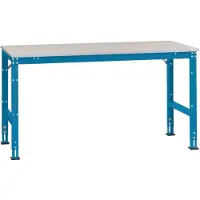 Manuflex basistafel UNIVERSAL Standaard, tafelblad melamine, 1750 x 800, briljantblauw