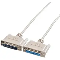Roline Premium seriële RS232 verlengkabel 25-pins SUB-D (m) - 25-pins SUB-D (v) / gegoten connectoren - 6 meter