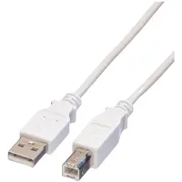 Roline USB 2.0 kabel, type A-B, wit, 4,5 meter