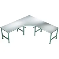 Manuflex AU0031.0001 Vijfhoek aaneenschakeling element UNIVERSAL met melamine schijf, voor tafel diepte = 600 mm Grijs, Groen