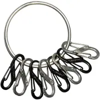 Nite Ize NI-BRG-M1-R3 BigRing 8 S-Biner Sleutelring Zwart, Zilver 1 stuk(s)