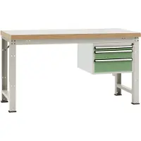 Manuflex WP5414.6011 Compleet werkbank reden PROFI standaard met multiplex plaat, bxdxh = 1500 x 700 x 840 mm