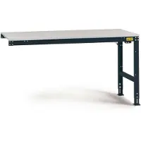 Manuflex LU6066.7016 ESD-werktafel universele standaard aanschuiftafel met kunststof plaat, bxdxh = 1500 x 1000 x 766-876 mm Antraciet
